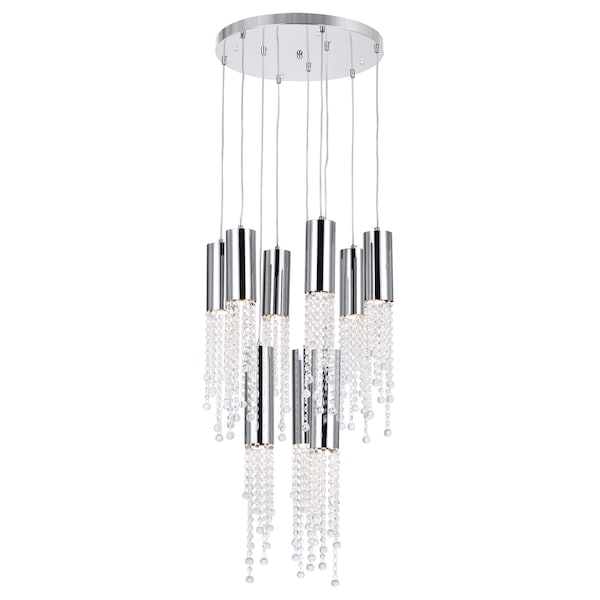 Cwi Lighting Extended 9 Light Multi Light Pendant With Chrome Finish 5081P20C-R - main